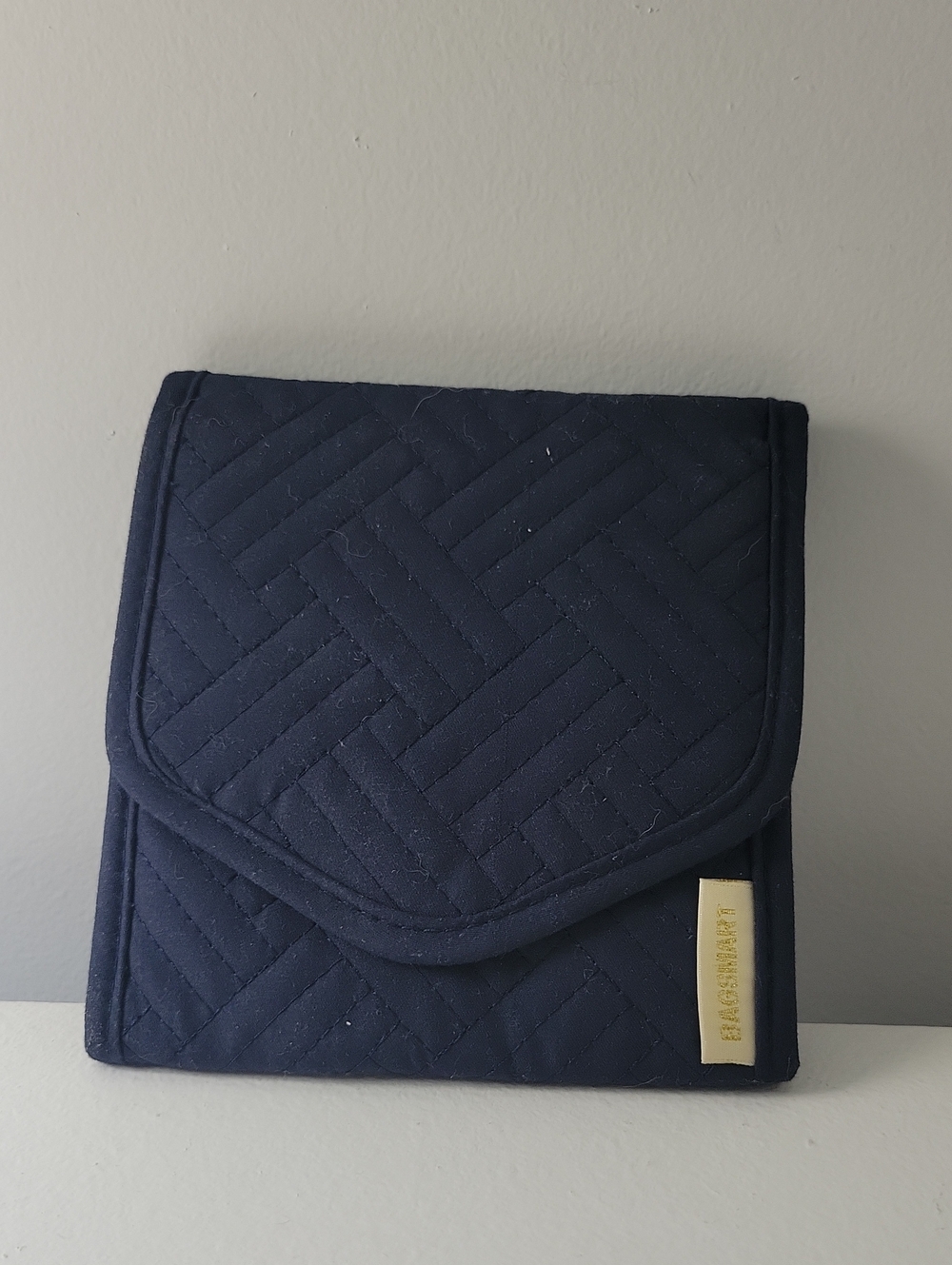 Bagsmart Quilted Navy Travel Jewelry Organizer -